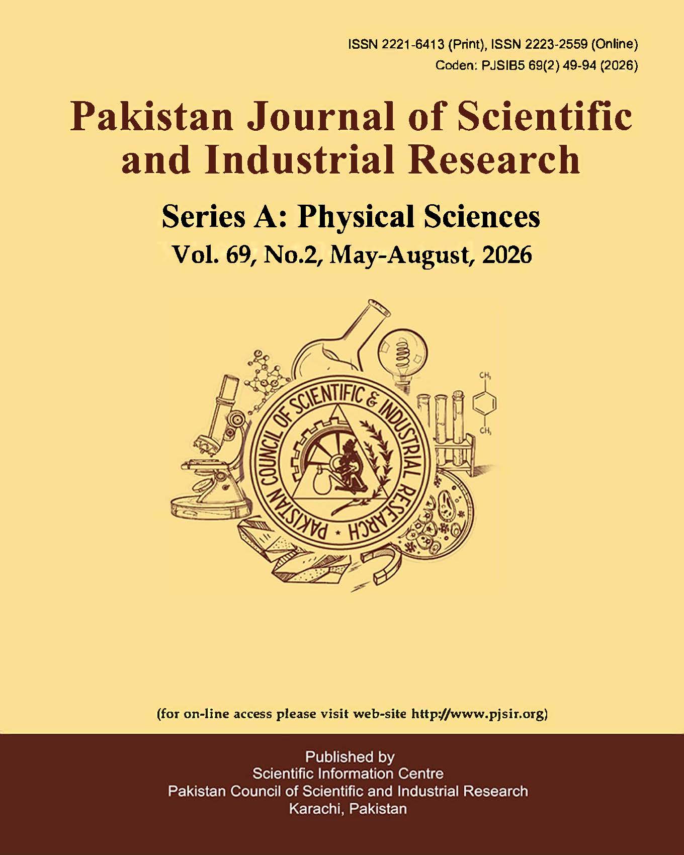 					View Vol. 69 No. 2 (2026): Pakistan Journal of Scientific and Industrial Research Series A: Physical Sciences
				